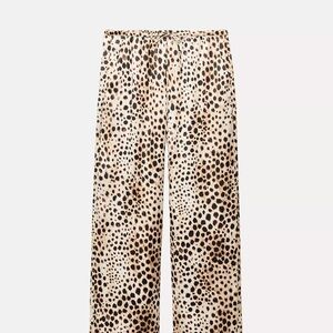 Chic Animal Print Trousers